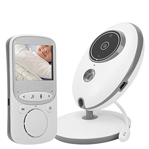 Intercomunicador Bidireccional para Bebés, Baby Monitor 2.4G Digital Inalámbrico Cámara de Seguridad Monitor de Bebé Inalámbrico de Alta Definición(Enchufe de la UE)