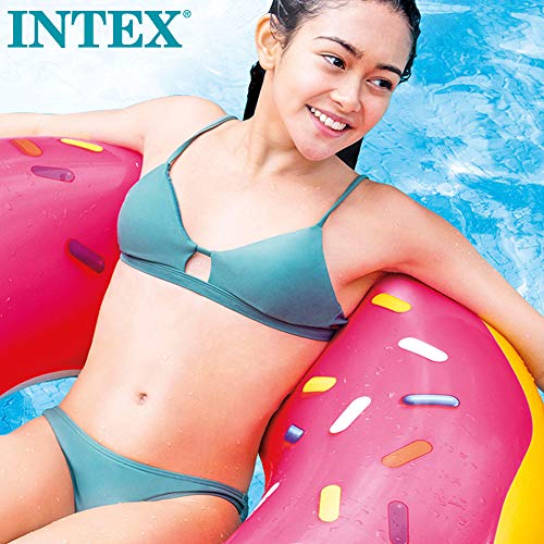 Intex 56256NP - Rueda hinchable INTEX, flotador donut, de fresa, Ø99x25 cm, donut hinchable piscina, hinchable playa, flotador redondo, hinchables INTEX, flotador adulto