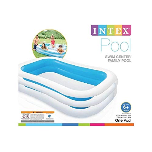 Intex - Piscina familiar Swim Center - Piscina para niños - Piscina para niños - 26 "x 16" x 16 "- Para mayores de 6 años, azul