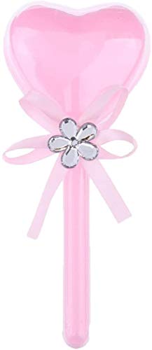 Inzopo 12 Piezas Lollipop del Corazón Bonbonniere Chocolate Dulces De Caramelo Cajas De Regalos Cajas De La Boda del Bebé Favores De La Ducha - Rosa, 15 X 6 X 3,5 Cm Rosa Decorar