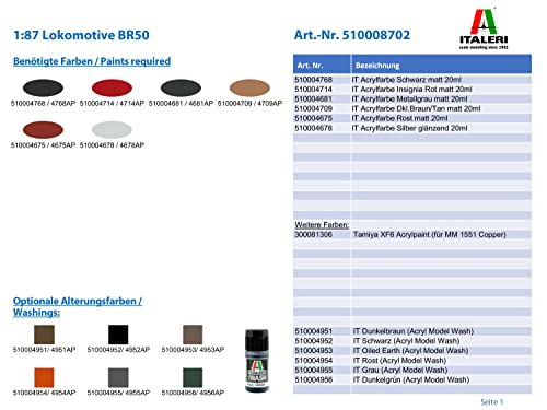 Italeri 8702S BR 50 - Locomotora a escala 1:87 [Importado de Alemania]