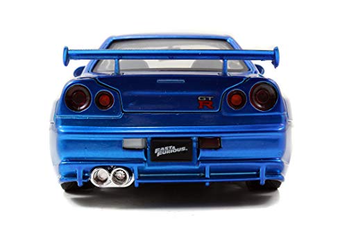 Jada - Coche de Brian de Fast & Furious a Escala 1:24, Nissan Skyline GT-R (R34) – JA97173