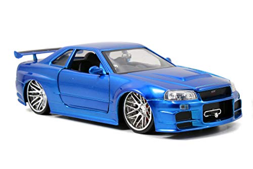 Jada - Coche de Brian de Fast & Furious a Escala 1:24, Nissan Skyline GT-R (R34) – JA97173