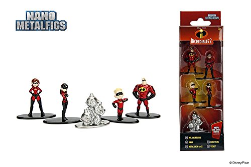 Jada- Nano MetalsFig 2 Pack 5 Figuras Disney Los Increibles 2, Multicolor (JADA99867)