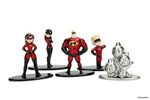 Jada- Nano MetalsFig 2 Pack 5 Figuras Disney Los Increibles 2, Multicolor (JADA99867)