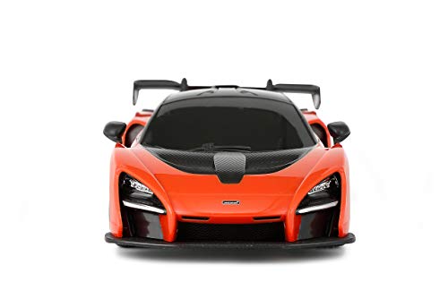 Jamara 403121 McLaren Senna 2,4 GHz 1:24 con Licencia Oficial, hasta 1 Hora de Tiempo de conducción a 9 km/h, Detalles Perfectamente reproducidos, Acabado, Color Naranja.