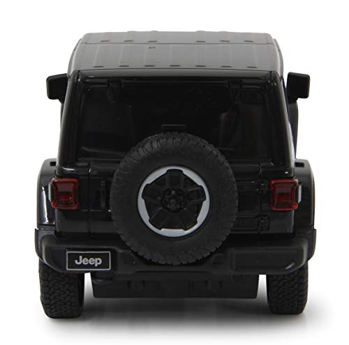 JAMARA Jeep Wrangler JL 405196 - Coche de Juguete (Escala 1:24, 27 MHz, Licencia Oficial, Aprox. 1 Hora de Tiempo de conducción a 9 km/h, Detalles Perfectamente imitados, Acabado