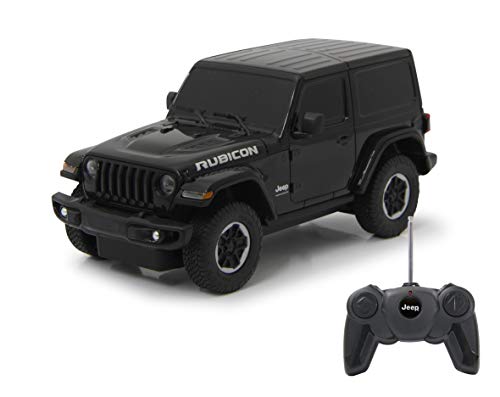 JAMARA Jeep Wrangler JL 405196 - Coche de Juguete (Escala 1:24, 27 MHz, Licencia Oficial, Aprox. 1 Hora de Tiempo de conducción a 9 km/h, Detalles Perfectamente imitados, Acabado