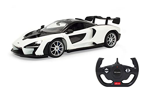 Jamara McLaren Senna 403118 - Coche teledirigido (2,4 GHz, 1:14-RC, licencia oficial, hasta 1 hora de tiempo de conducción, aprox. 11 km/h, luz LED, apertura manual