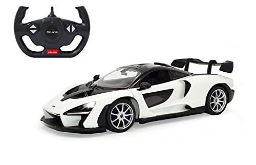 Jamara McLaren Senna 403118 - Coche teledirigido (2,4 GHz, 1:14-RC, licencia oficial, hasta 1 hora de tiempo de conducción, aprox. 11 km/h, luz LED, apertura manual