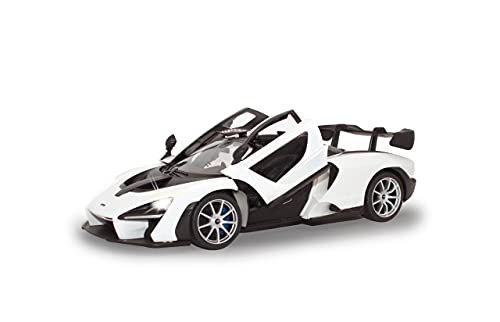 Jamara McLaren Senna 403118 - Coche teledirigido (2,4 GHz, 1:14-RC, licencia oficial, hasta 1 hora de tiempo de conducción, aprox. 11 km/h, luz LED, apertura manual