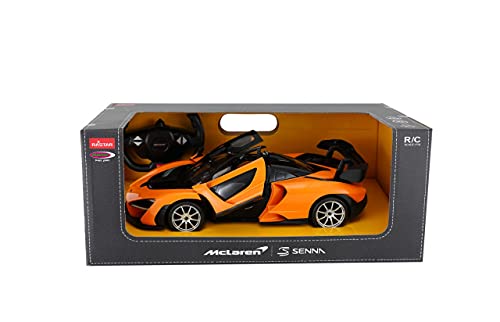 Jamara McLaren Senna 403119 - Coche teledirigido (2,4 GHz, 1:14-RC, licencia oficial, hasta 1 hora de tiempo de conducción, aprox. 11 km/h, luz LED, apertura manual