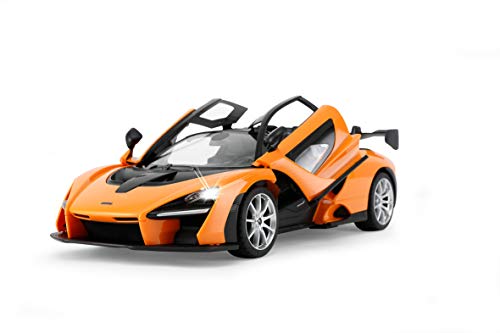 Jamara McLaren Senna 403119 - Coche teledirigido (2,4 GHz, 1:14-RC, licencia oficial, hasta 1 hora de tiempo de conducción, aprox. 11 km/h, luz LED, apertura manual