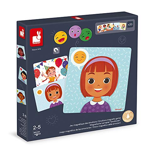 Janod - Juego Magnético de Las Emociones - Juego Educativo para Niños Pequeños - A partir de 2 Años, J08038