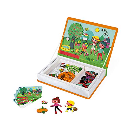 Janod - Magneti'Book 4 Estaciones Juego Educativo, Multicolor (J02721)