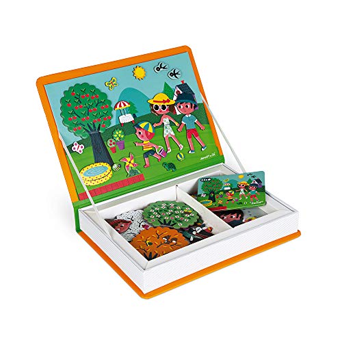 Janod - Magneti'Book 4 Estaciones Juego Educativo, Multicolor (J02721)