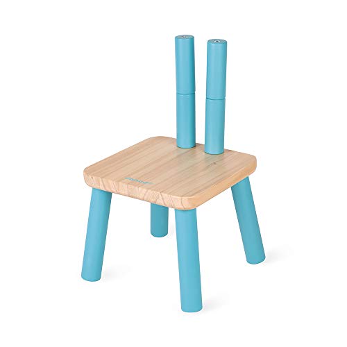 Janod - Silla de Madera Ampliable para Niños - Mobiliario para Habitación Infantil - Certificado FSC - Crece con Los Niños de 18 Meses a 5 Años, J08043