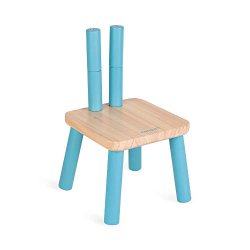 Janod - Silla de Madera Ampliable para Niños - Mobiliario para Habitación Infantil - Certificado FSC - Crece con Los Niños de 18 Meses a 5 Años, J08043