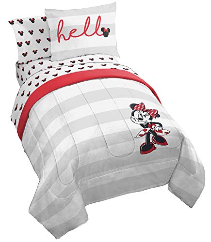 Jay Franco Disney Minnie Mouse Lashes Juego de Cama, Doublé