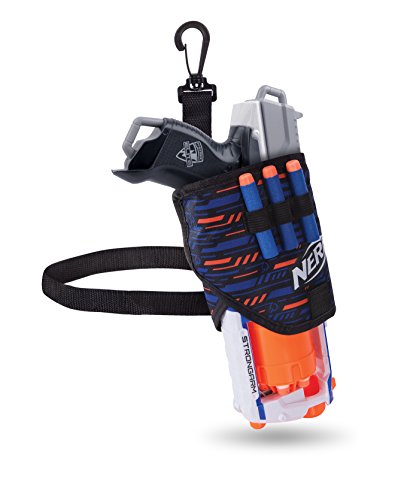 Jazwares Nerf Elite Starter Strike Set caña y Funda para Dardos, Color Azul y Naranja. (11520)