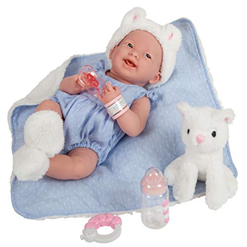 JC TOYS-La Newborn Muñeco bebé, Color Azul (18062)