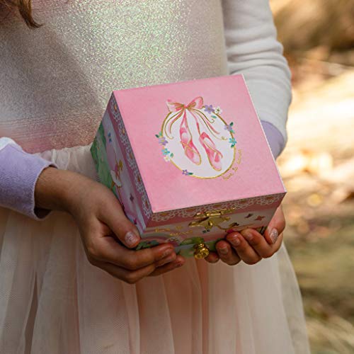 Jewelkeeper - Caja Joyero Musical con Bailarina, Arcoíris y Pan de Oro - Melodía del Lago de los Cisnes