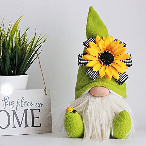 JFBUCF 3 piezas de Bumble Bee Gnomos Decoración de Felpa de Primavera, Girasol Sin Cara Muñeca Escandinavo Tomte Nisse Sueco Abeja Elfo Enano Casa