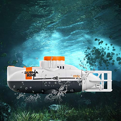 JHDS Mini RC Submarine Toys, Radio Control Remoto Barco De Barco, RC Modelo Submarino Modelo Buceo Control Remoto Juguete Recargable, Simulación RegaloMilitar para Niños