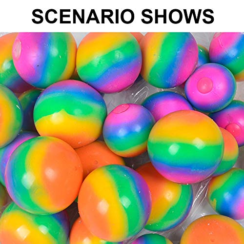 JHDS Rainbow Stress Ball Toy-Juguete sensorial Fidget Soft Stress Relief Squeeze Ball-Soft Rubber Vent Grape Ball Juguete de muñeca de Mano para Adultos