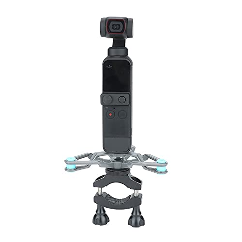 JIJIONG Gimbal cámara bicicleta montaña soporte clip + amortiguador estabilizador para dji osmo Pocket 1 & 2 / FIMI PALM 2 cámara (color: sin estabilizador)