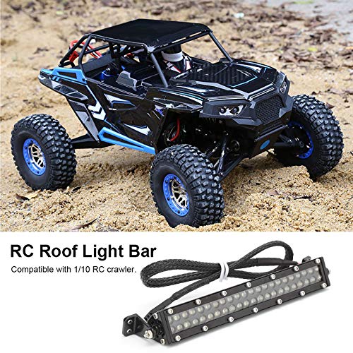 Jinyi Barra de Luz de Techo de Oruga RC, Barra de Luz de Techo de Oruga RC Individual Reversible Girada para Oruga RC 1/10