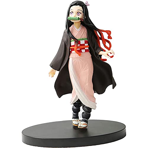 Jiumaocleu 15-17cm Kamado Nezuko, Kamado Tanjiro, Agatsuma Zenitsu, Tomioka Giyuu, Hashibira Inosuke, Rengoku Kyoujurou Kanroji Mitsuri Anime Figuras Decoración de pastel de cumpleaños