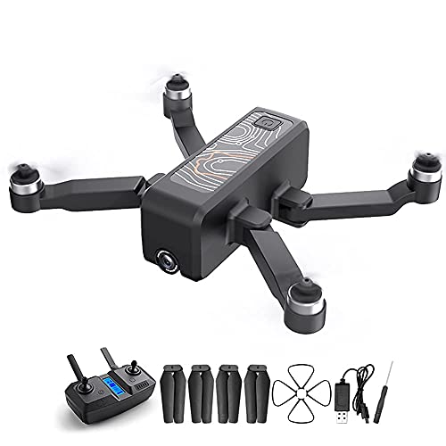 JJDSN Drone with Camera Drone with 4K Camera, 20 Mins Flight Time, 5X Digital Zoom, GPS 5G WiFi, Altitude Hold, Follow-Me, Smart Follow, Auto Return Home, Brushless Motor, for Children, Adults, An