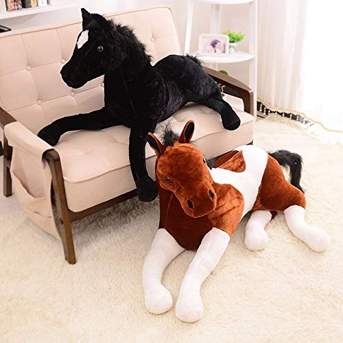 JJSCCMDZ Juguetes de Peluche 70 * 40 cm Gigante Simulación de Relleno de Animales Caballo Peluche Juguete Prone Doll Muñeca Niños Cumpleaños Decoración del hogar (Color : 70cm Coffee)