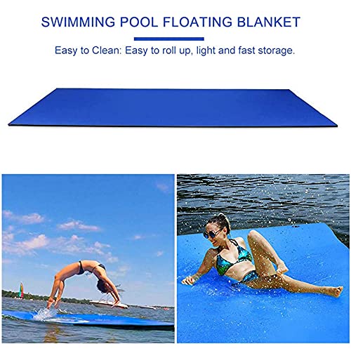 Jjsm Manta De Agua Flotante para Piscina Infantil, Cama Flotante De Espuma para Piscina, Tapete Flotante De Agua Suave Y CóModo, Isla Flotante Enrollable para Piscina, Lago, OcéAno