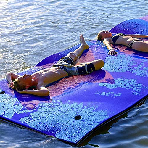 Jjsm Manta De Agua Flotante para Piscina Infantil, Cama Flotante De Espuma para Piscina, Tapete Flotante De Agua Suave Y CóModo, Isla Flotante Enrollable para Piscina, Lago, OcéAno