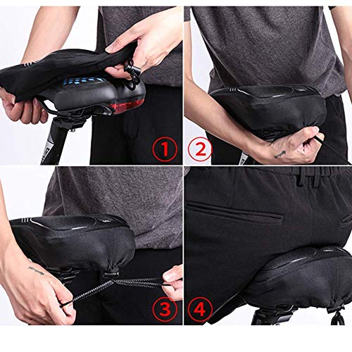 JKUNYU Asiento sillín de la bici Comfort Hombres Mujeres Fit Compatible with la bicicleta estática y las bicis al aire libre Compatible with mujer Hombre Montaña Ruta de bicicleta de ejercicios (Color