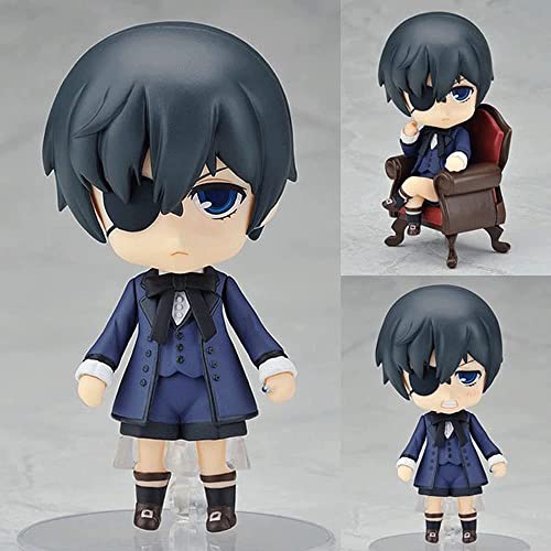 JNTML Black Butler Brina Palencia Versión Q Nendoroid PVC Face Cambiable Nendoroid Anime Figura de acción Colección de Anime Figurilla Muñeca Juguetes Modelo para niños Decoración de Regalo