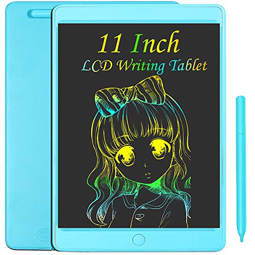 JOEAIS Tableta de Escritura LCD Color 11 Pulgadas Doodle Tabler de Escritura electrónica Tablero de Dibujo Digital Tableta de Dibujo gráfico Adecuado para niños, hogar, Escuela, Oficina(Azul Claro)