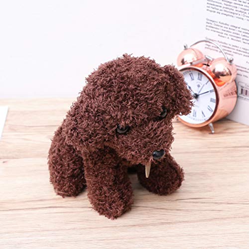 jojofuny Figura de Perro de Juguete de Felpa Juguete para Perro Mascota Hora de Dormir Juguetes de Animales de Peluche Suave Peluche Caniche Figura de Perro de Peluche como Se Muestra