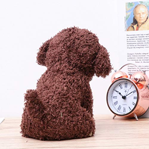 jojofuny Figura de Perro de Juguete de Felpa Juguete para Perro Mascota Hora de Dormir Juguetes de Animales de Peluche Suave Peluche Caniche Figura de Perro de Peluche como Se Muestra