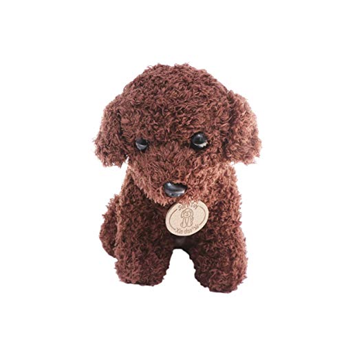 jojofuny Figura de Perro de Juguete de Felpa Juguete para Perro Mascota Hora de Dormir Juguetes de Animales de Peluche Suave Peluche Caniche Figura de Perro de Peluche como Se Muestra