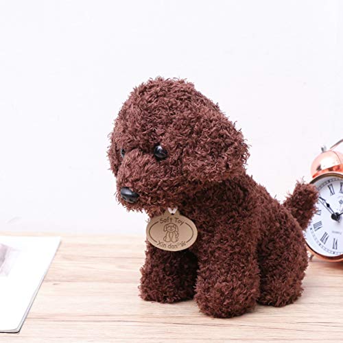 jojofuny Figura de Perro de Juguete de Felpa Juguete para Perro Mascota Hora de Dormir Juguetes de Animales de Peluche Suave Peluche Caniche Figura de Perro de Peluche como Se Muestra