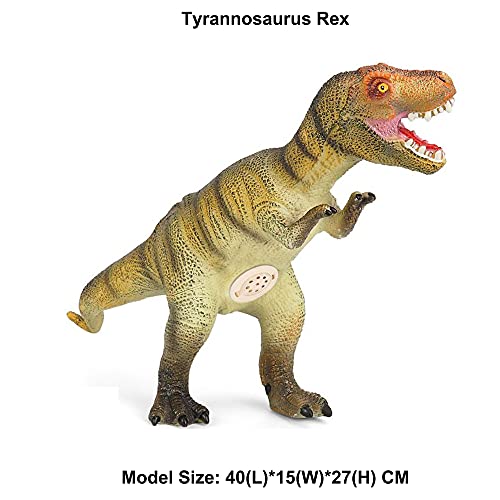 JOKFEICE Juguetes de Dinosaurios Figura de Dinosaurio Realista de Vinilo de tiranosaurio Rex con Sonido Proyecto de Ciencia Juguetes educativos Regalo de cumpleaños(Relleno de algodón)