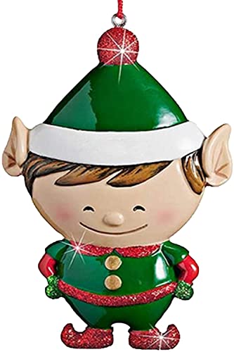 Jorzer Decoraciones Colgantes de la Navidad Dibujos Animados Lindo Muñeca Doll Christmas Muñeca Colgante Árbol de Navidad Artesanía Elfos Decoraciones Regalos para niños y niñas 2pcs