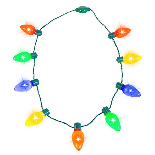 JOYIN 9 Piezas Navidad Luces LED 9 Bombillas Collares para Navidad Fiesta Favor Suministros Accesorios