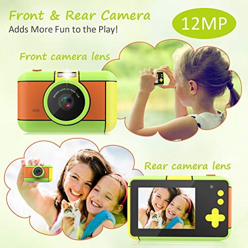 joylink Cámara para Niños, 2,4 Inch Pantalla Cámara de Fotos para Niños Cámara Selfie de 16MP 1080P HD Video Cámara Digital para Niños con Tarjeta TF de 32GB (Verde)