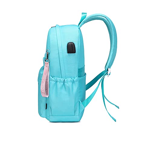 Joymoze Amplia Mochila Escolar de Moda con Orejas de Gato para niñas Azul