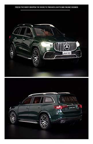 JPJBY 1:24 para Mercedes-Benz GLS AMG G63 Simulación De Aleación Modelo De Coche Niños Juguete Colección De Regalo Joyería Modelo Coche fundición presión (Color : Green)