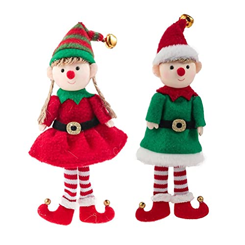 JTLB Elfo navideño invita a Santa Elf muñeca Colgando decoración de la Fiesta de Navidad decoración navideña muñeca Juguetes para niños